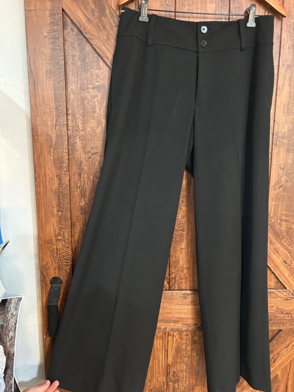 Polo by Ralph Lauren Black Women's Wide-Leg Dress Pants,super good quality